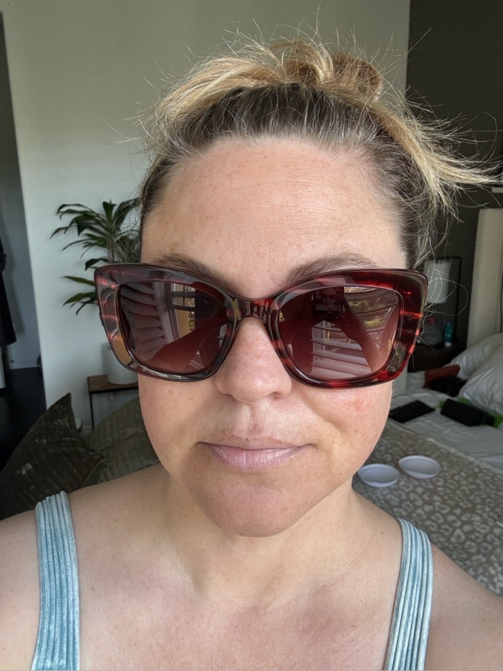 SALE Karl Lagerfeld Burgundy Oversized Women’s Sunglasses